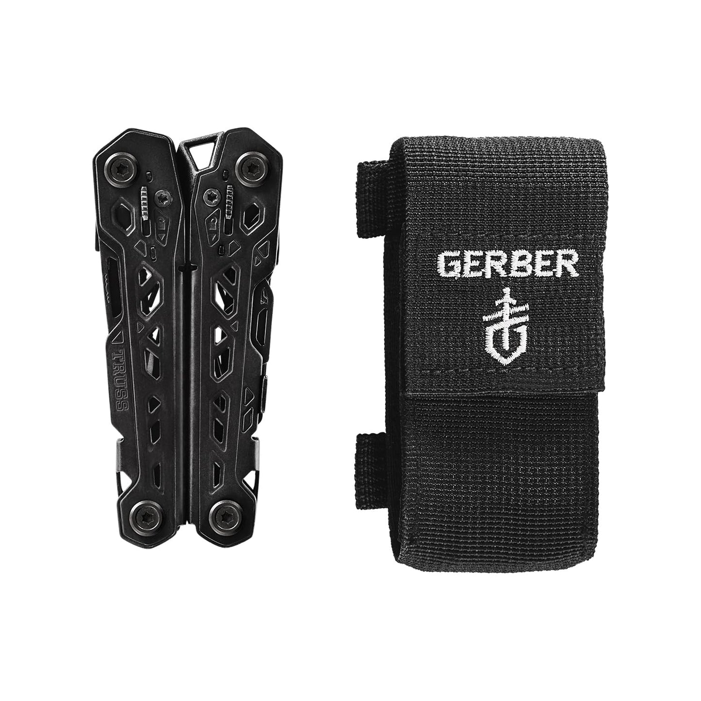 Gerber Gear Truss 17-in-1 EDC Needle Nose Pliers Multi tool - includes Pocket Knife, Screwdriver, and Bottle Opener Accessories - Gifts for Men, Fishing and Camping Gear - Gray with Standard Sheath