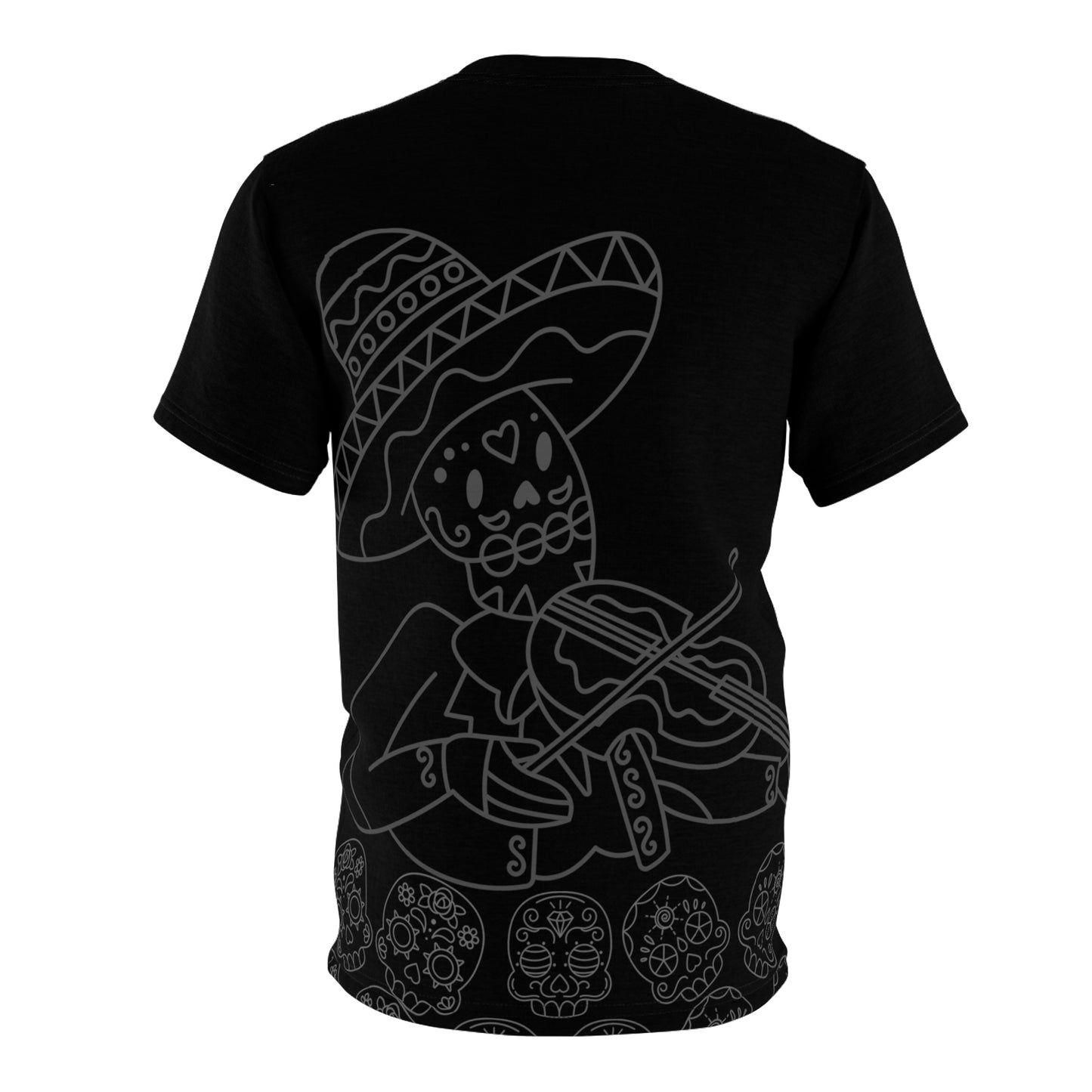 Pancho Dia de los Muertos Black T Shirt