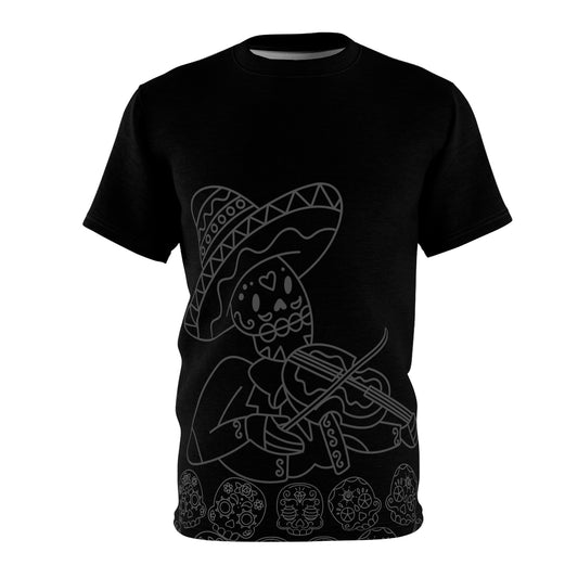 Pancho Dia de los Muertos Black T Shirt