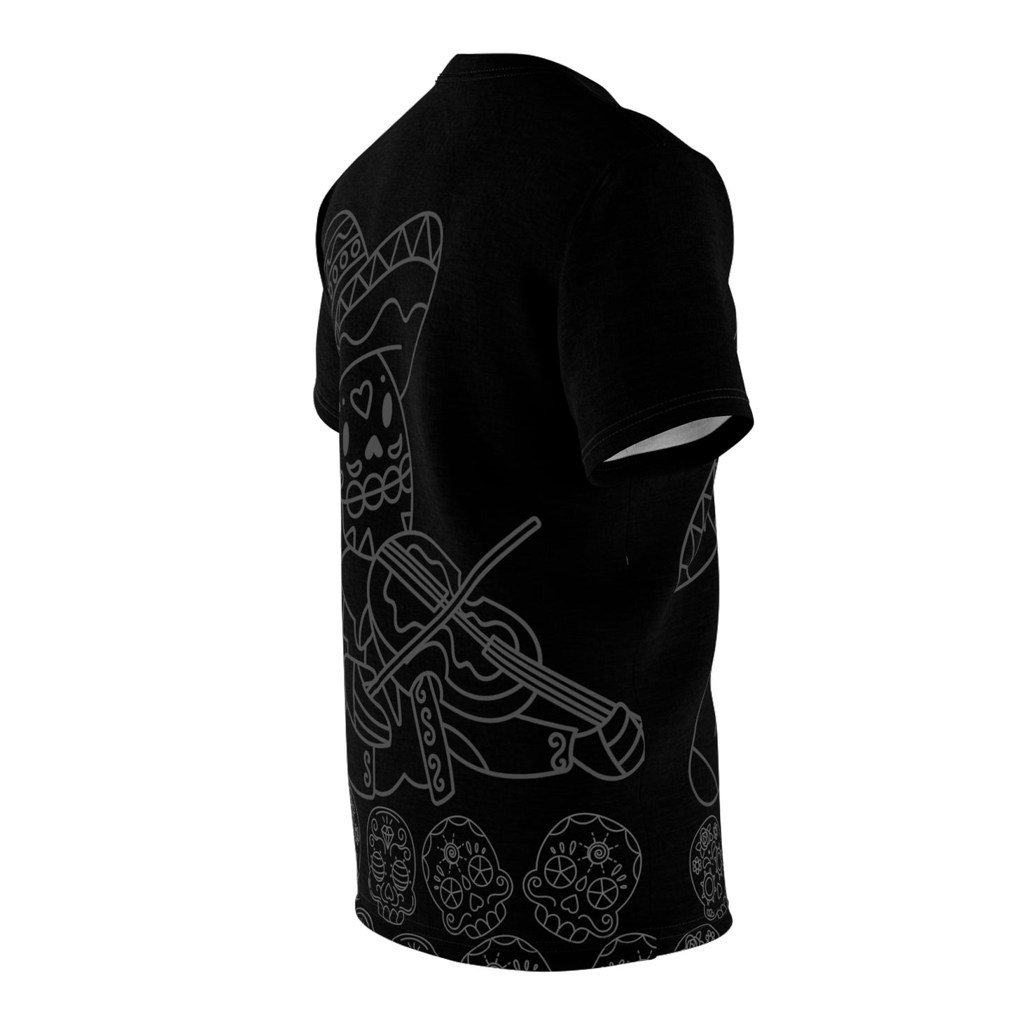 Pancho Dia de los Muertos Black T Shirt